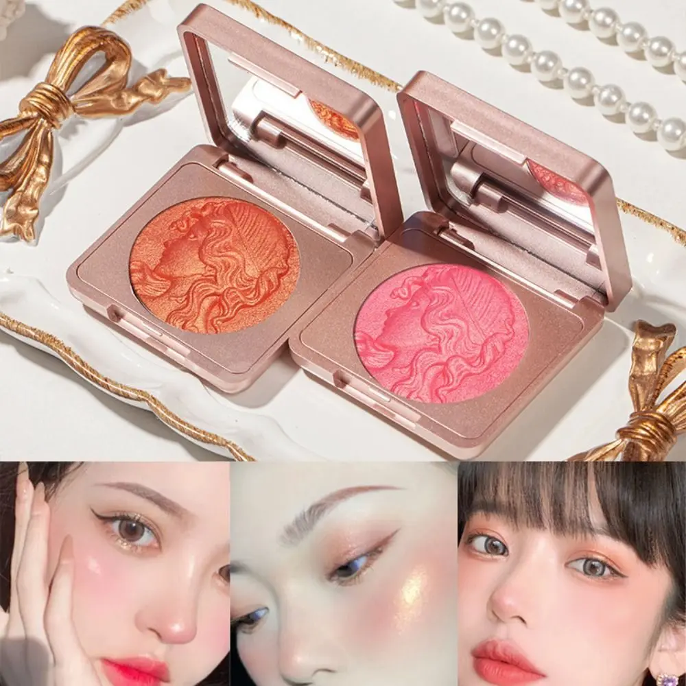 Impermeabile Velluto Opaco Pesca Rouge Lunga Durata Naturale Rosa Guancia Tinta Fard Luminoso Resistente al Sudore Monocromatico Blush Palette