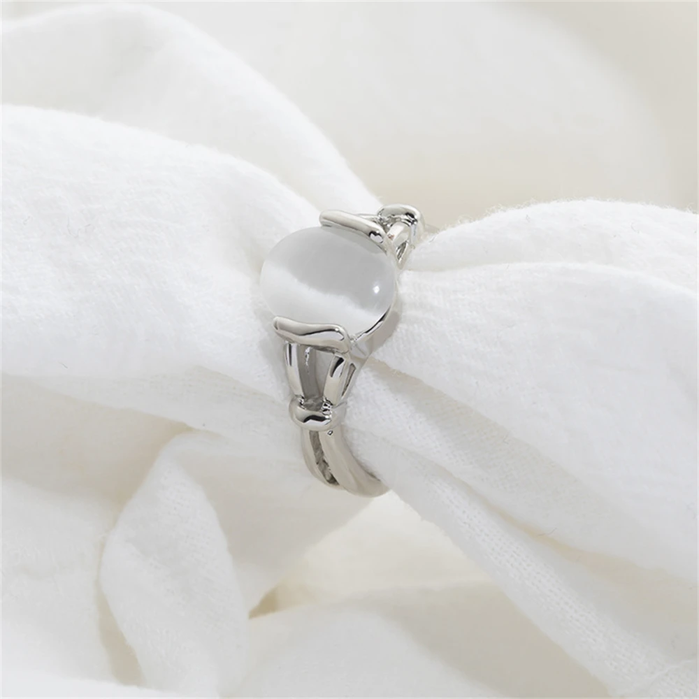 حار الشفق ساغا بيلا خاتم موضة الفضة مطلي الأوبال خواتم بسيطة الفيلم الكلاسيكي فيلم مجوهرات للنساء فنجر اكسسوارات