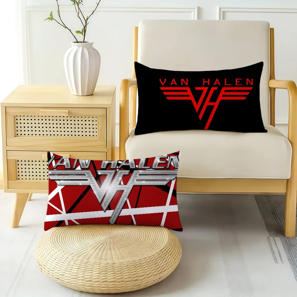 Rock Band Van-Halen Cushion Cover Hit Product Home Sofa Living Room Double-Sided Soft Decorative Pillow Cover