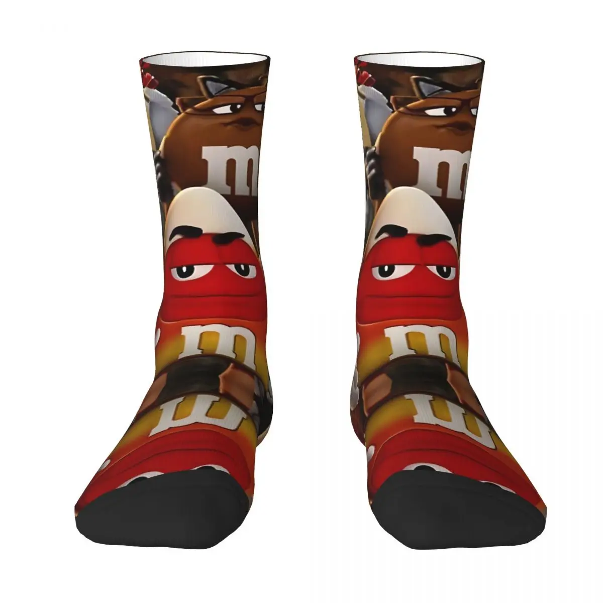 Hip Hop Retro Awesome Crazy Men's compression Socks Unisex M Chocolate Harajuku Pattern Printed Funny Novelty Happy Crew Sock