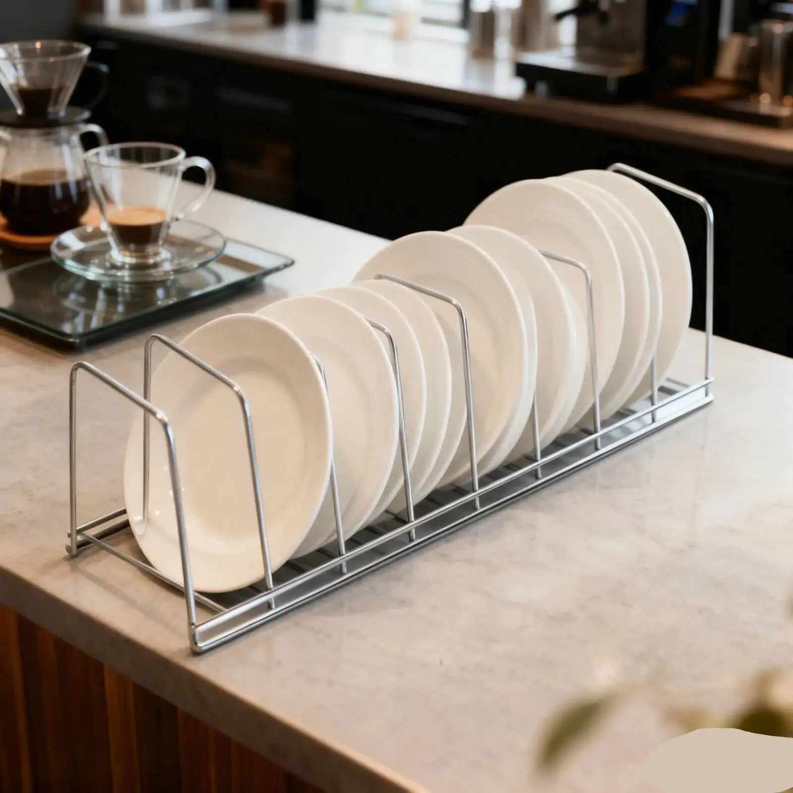 

Bowl Organizer Stainless Steel Thick Wal Kitchen Dish Rack Household Tableware Storage Stand Accessories