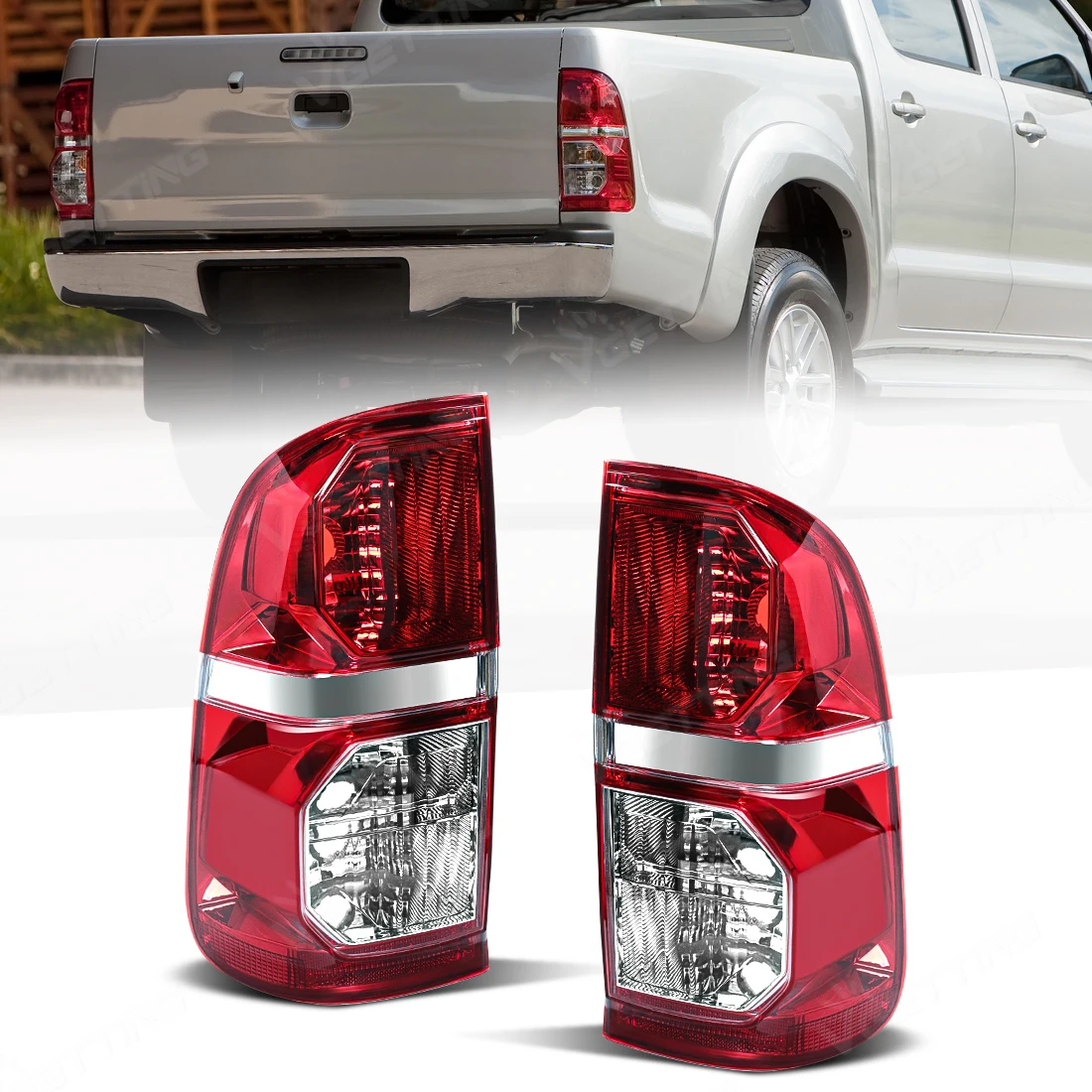 

Tail Light Housing For Toyota Hilux Vigo Pickup Truck 2011 2012 2013 2014 2015 Rear Brake Fog Lamp Cover Not Bulbs Left/Right