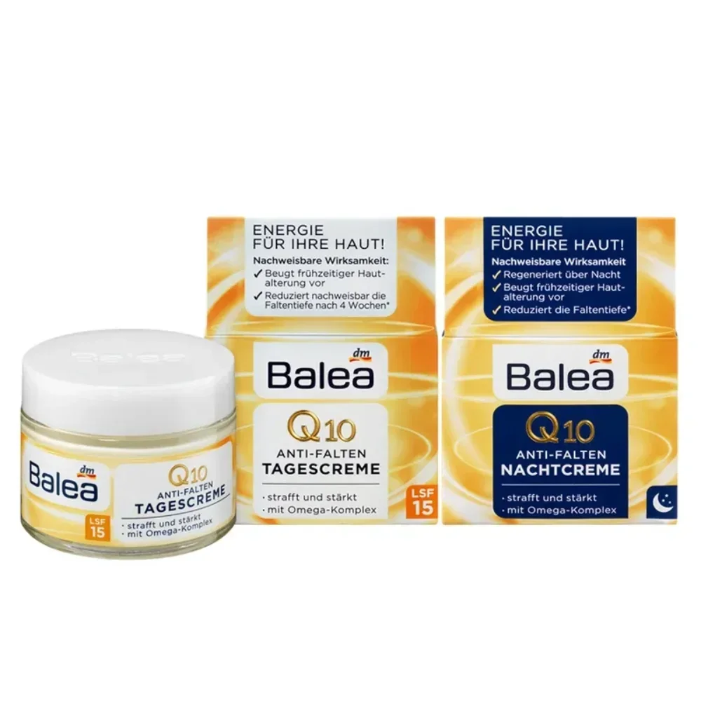 Germany Balea Coenzyme Q10 Day Cream+night Cream 2 Bottles Set Anti-wrinkle Moisturizing Hydration Repairing Skin Care Product