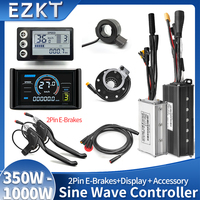 Electric Bicycle 17A 26A 30A BLDC Three-Mode Waterproof SineWave Controller 24V36V48V250W750W1000W Throttle PAS E-Brakes Display