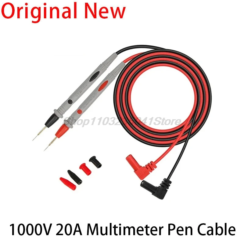 1Pair Multimeter Test Leads Universal Cable AC DC 1000V 20A CAT III Measuring Probes Pen for Multi-Meter Tester Wire Tips