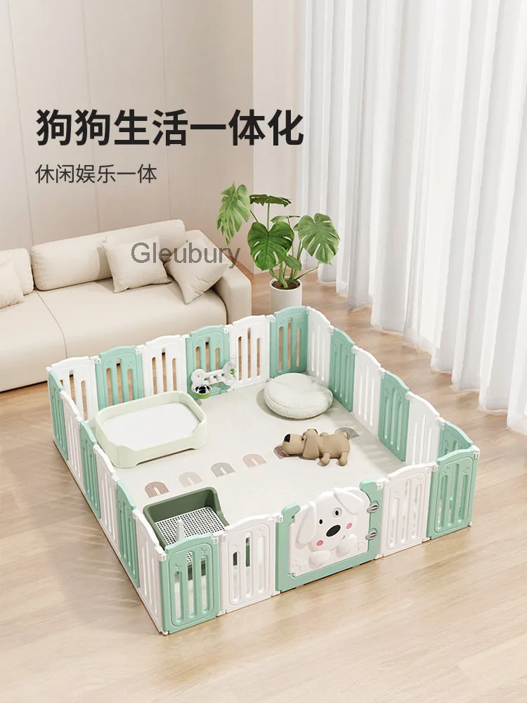 Foldable Indoor Dog Fence Pet Barrier Dog Cage Dog House Corgi Medium Small Dog Dedicated Guardrail Enclosure