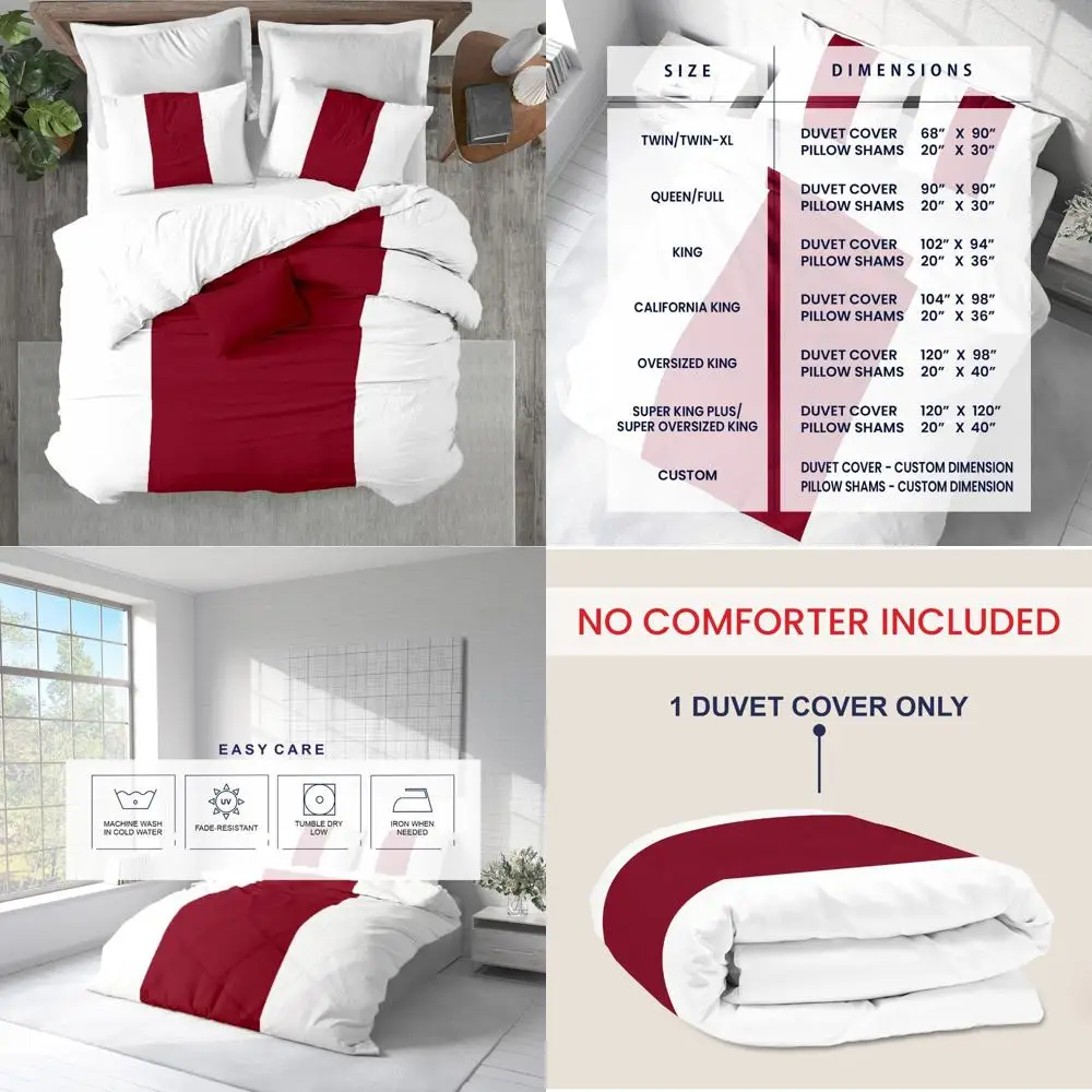 

Premium 100% Egyptian Cotton Duvet Cover - Twin Size, 600 Thread Count, Ultra Soft and Durable for Comfortable Sleep
