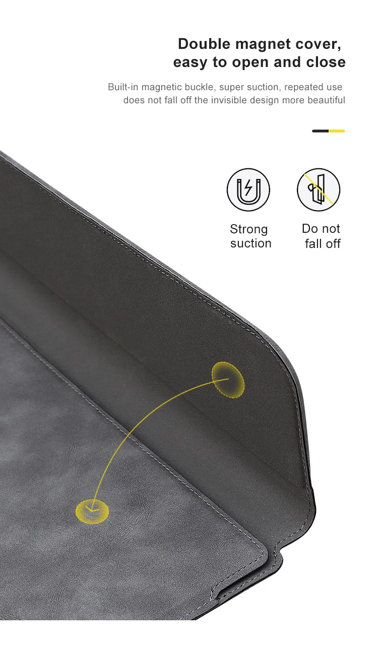 PU Leather Laptop Sleeve Bag For Macbook Air Pro 13 15 16 Case Notebook Cover For 13.3 14 15 15.6 inch Redmi Huawei Dell HP ASUS