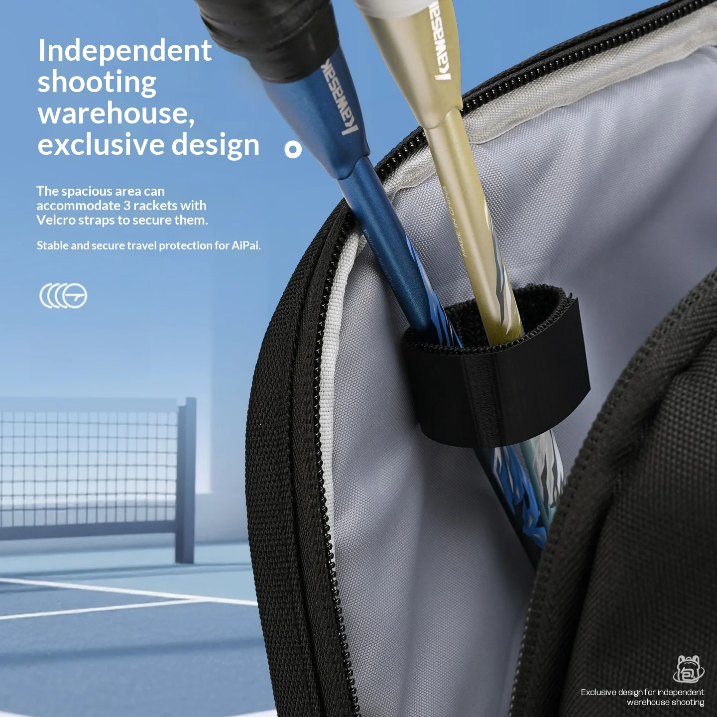 Kawasaki Tennis Badminton Racket Bag Versatile Outdoor Use Back Pack Unisex Hiking Bag Tenis Raquete Multifunctional Sports Bag