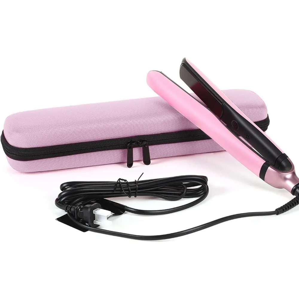 EVA Hair Curler Storage Bag, Hard Shell Shockproof Protective Case, Portable Travel Pouch for Hair Straightener Curling Iron