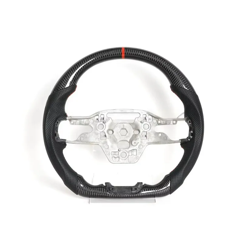 Affordable carbon fiber steering wheel with perforated leather for Ford Mustang 2010 2011 2012 2013 2014