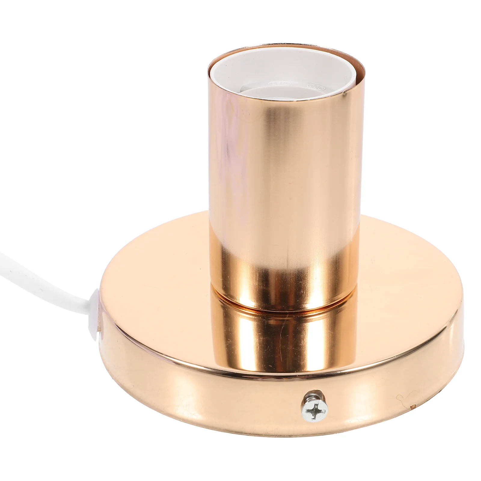 

LED Bulb Base Industrial Table Lamp E27 Desktop Simple Screw Light Holder Aluminum Alloy Plug with Cord