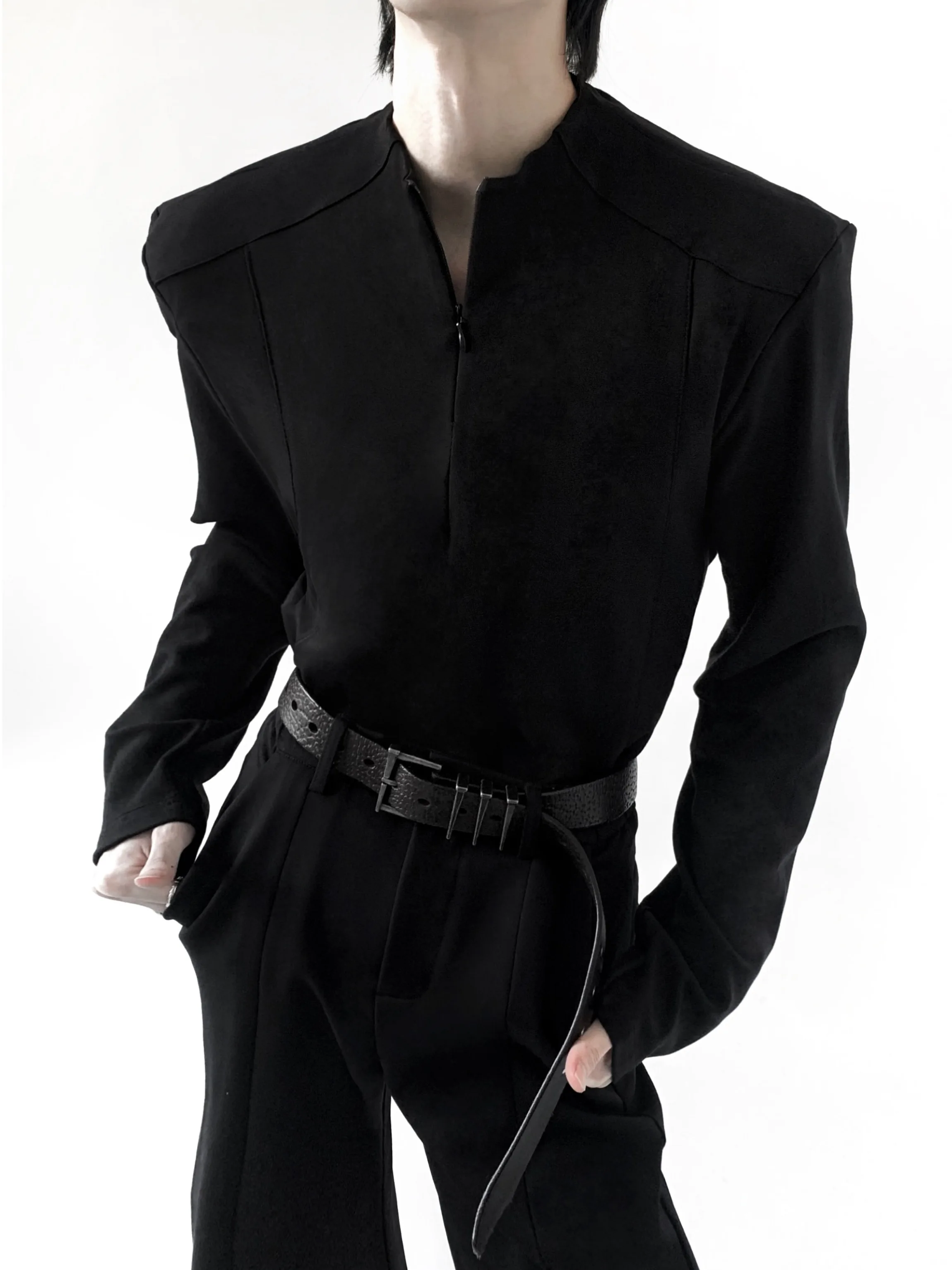 Men's down Fleece Lined T-Shirt Standard Fit Hand Ironed Pleating Windproof Breathable Warmth Half Zip Thick Long Sleeve Crew...