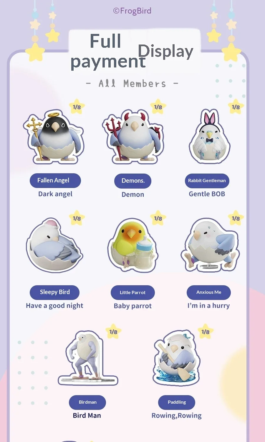 Original Neue Lovebird First Bird Or Egg Serie Blind Box Niedliche Abstrakte Mini-Figur Desktop-Ornament Sammlerstück Puppe Geschenk Spielzeug – Detail 4