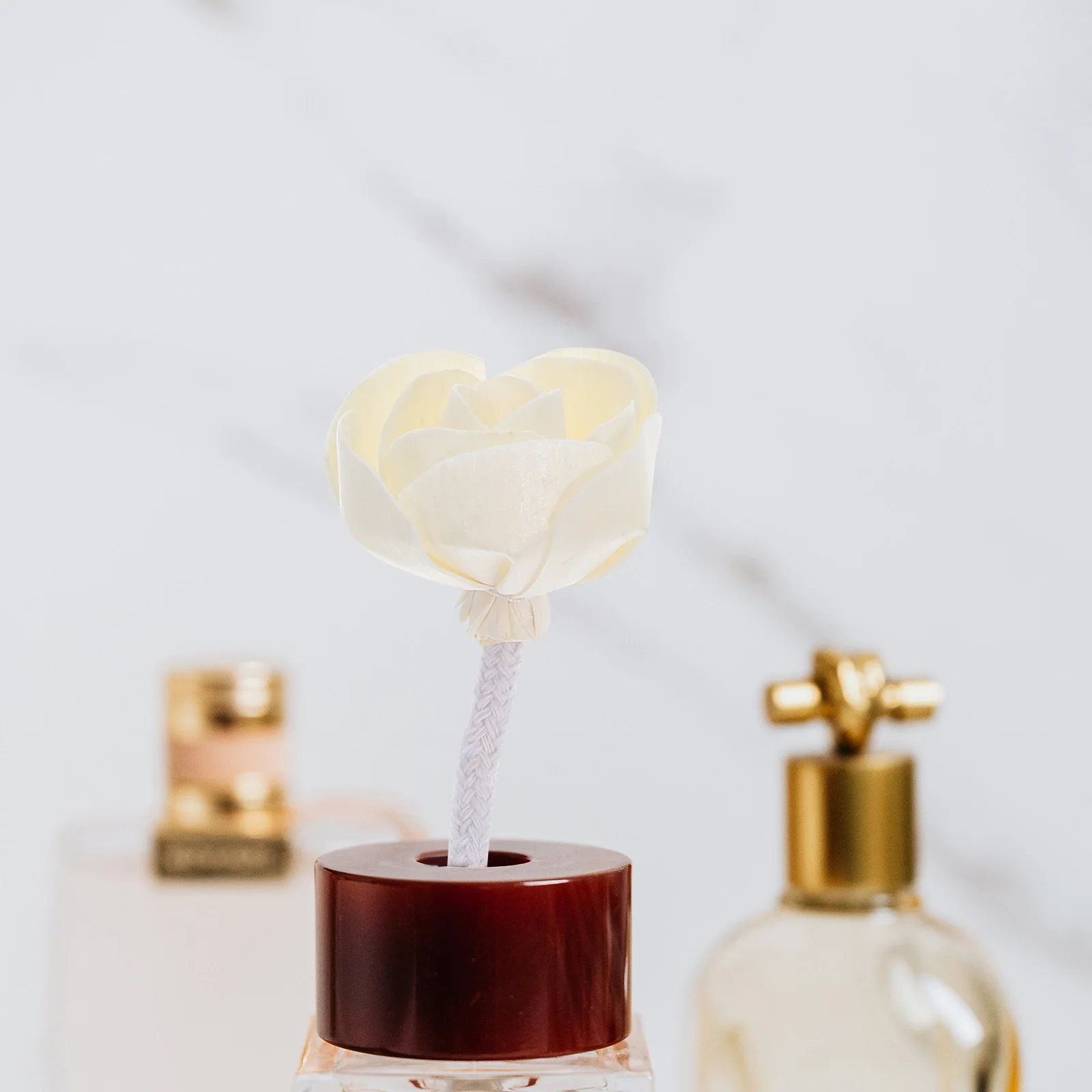 

2 PCS Aromatherapy Bottle Diffuser Flower Head Faux Replacement Essential Oil Diffusers Decorative Refill Flowers Oils