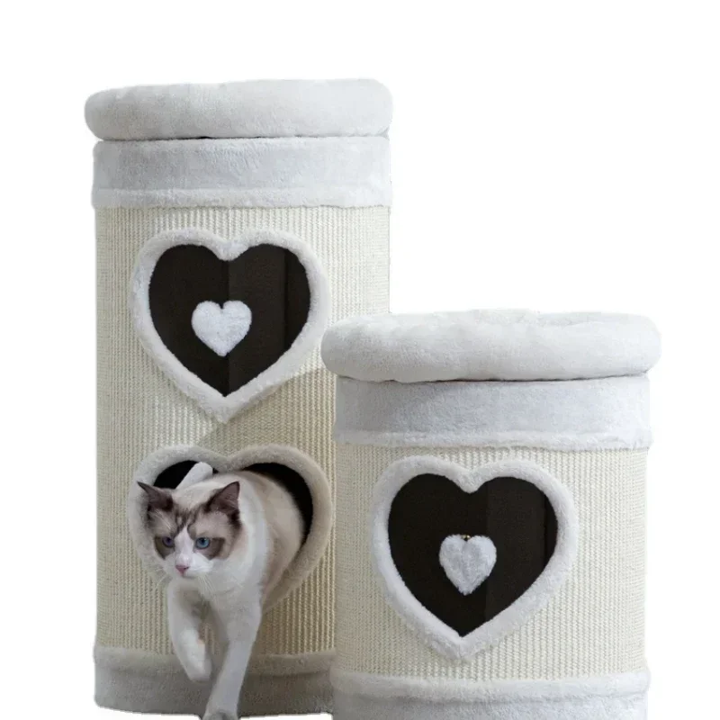 Hot selling Cat Tree One-Piece Double-Layer Villa Winter Warm Multi-Cat Four Seasons Universal Sisal Tube