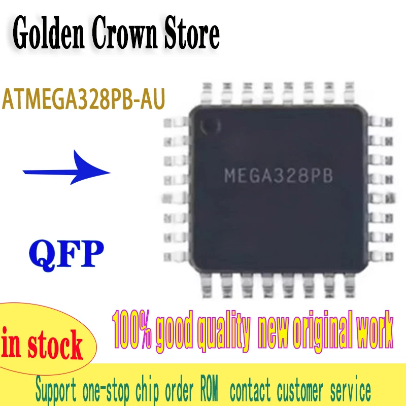 ATMEGA328PB-AU 10PCS/lot   MEGA328PB-U ATMEGA328PB ATMEGA328P QFP32  work New original In Stock