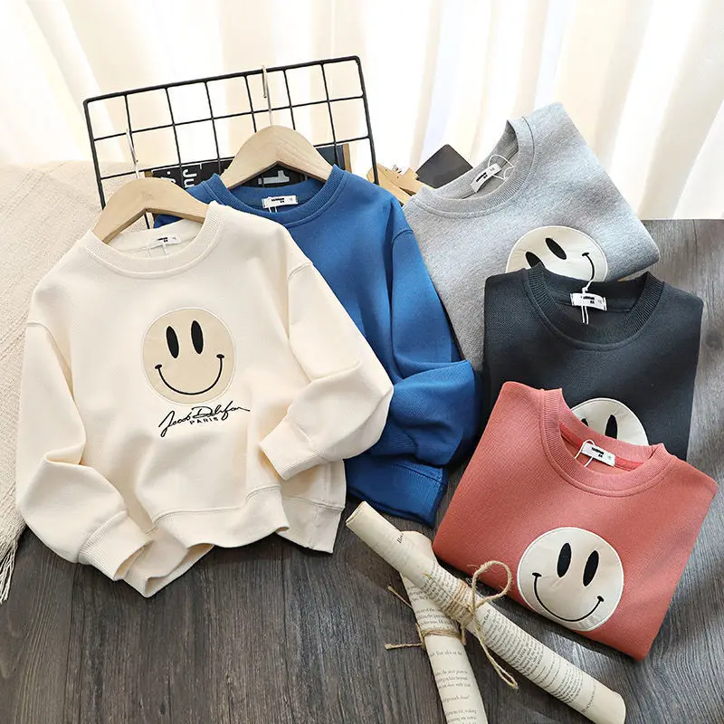 

Boy's Hoody Spring and Autumn 2023 New Child Base Pullover Children Teens Tops Boys Long Sleeve