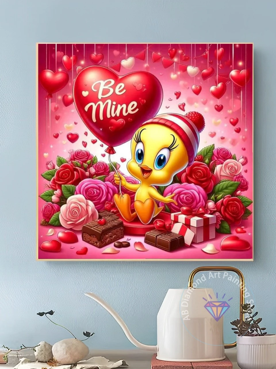 Tweety Bird  Yellow Canary Looney Tunes Cartoon Diamond Painting Kit DIY Cross Stitch Handmade Art Gift Crafts Home Decor Gift