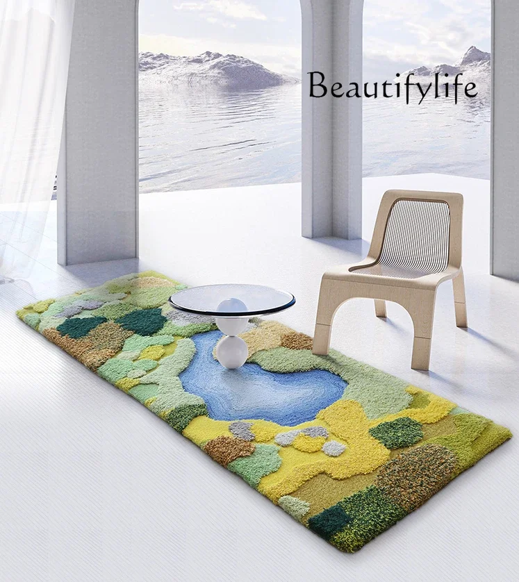 Bedroom Living Room High-Grade Carpet Bedside Carpet Polyphonic Fiber Handmade Art