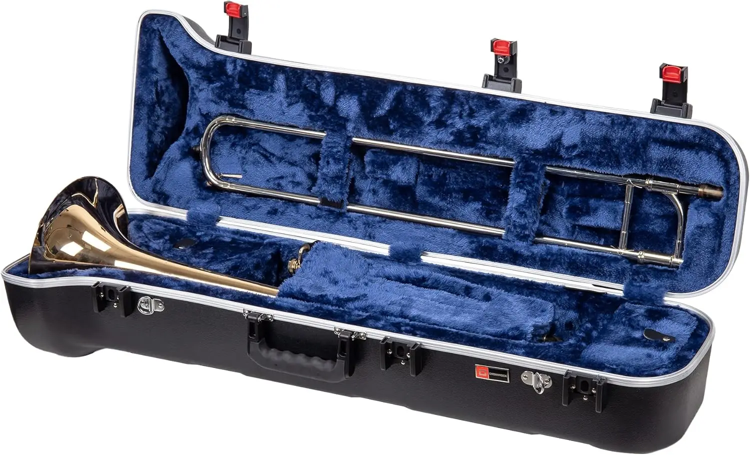 Woodwind Hardshell Case-Fits Tenor Trombone-Removable Shoulder Strap, Storage Compartment, Lock-Black