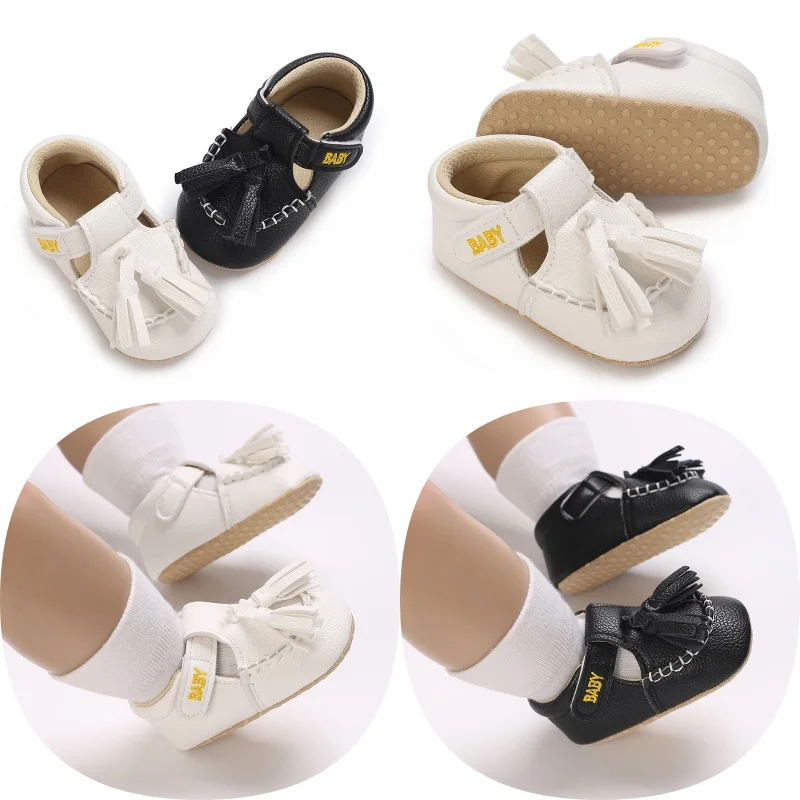 Prewalker Newborn PU Soft and Comfortable Casual Flat Shoes Spring and Autumn Style Baby 0-18M Crib Shoes
