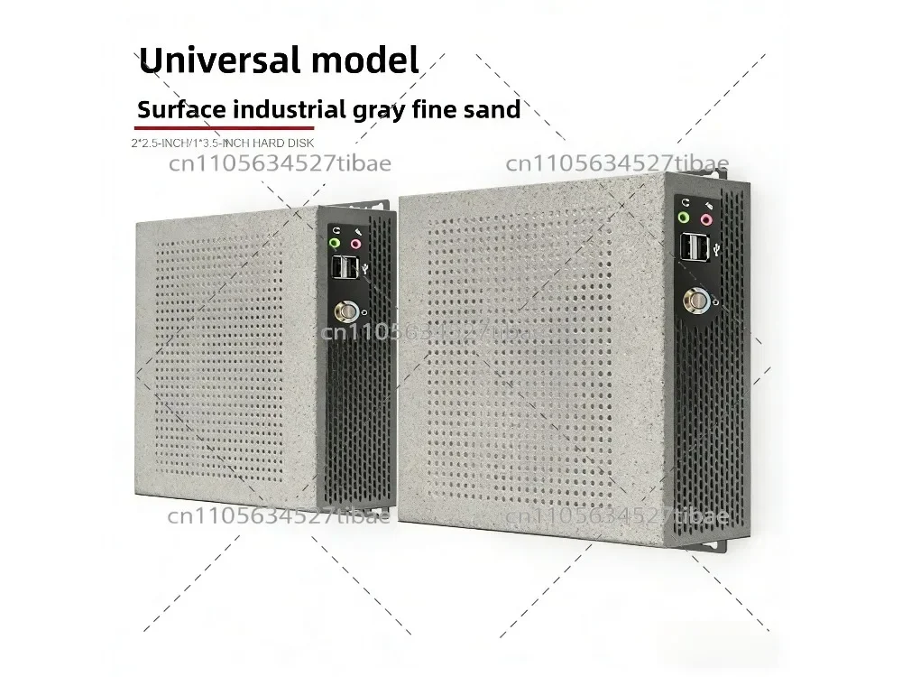 MINI Chassis ITX Main Board with External Power Supply for Industrial Server NAS Soft Routing Metal Switch in Black Color