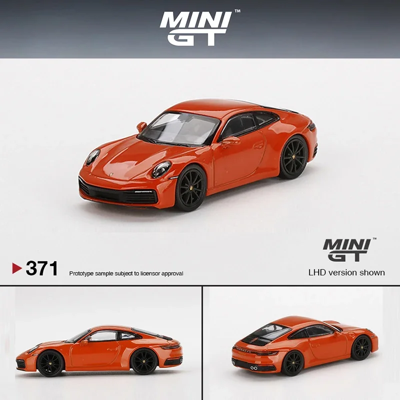 MINI GT 1:64  911 (992) Carrera 4S Alloy Die-Cast Model Car - Lava Orange MGT00371-LHD