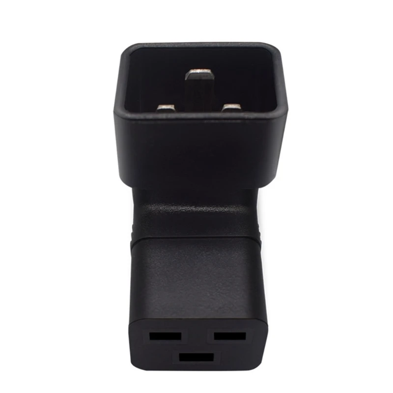 Bộ chuyển đổi nguồn IEC320 C20 sang C19 góc phải 573A, Bộ chuyển đổi nguồn điện IEC 320 C20 Nam sang C19 Nữ