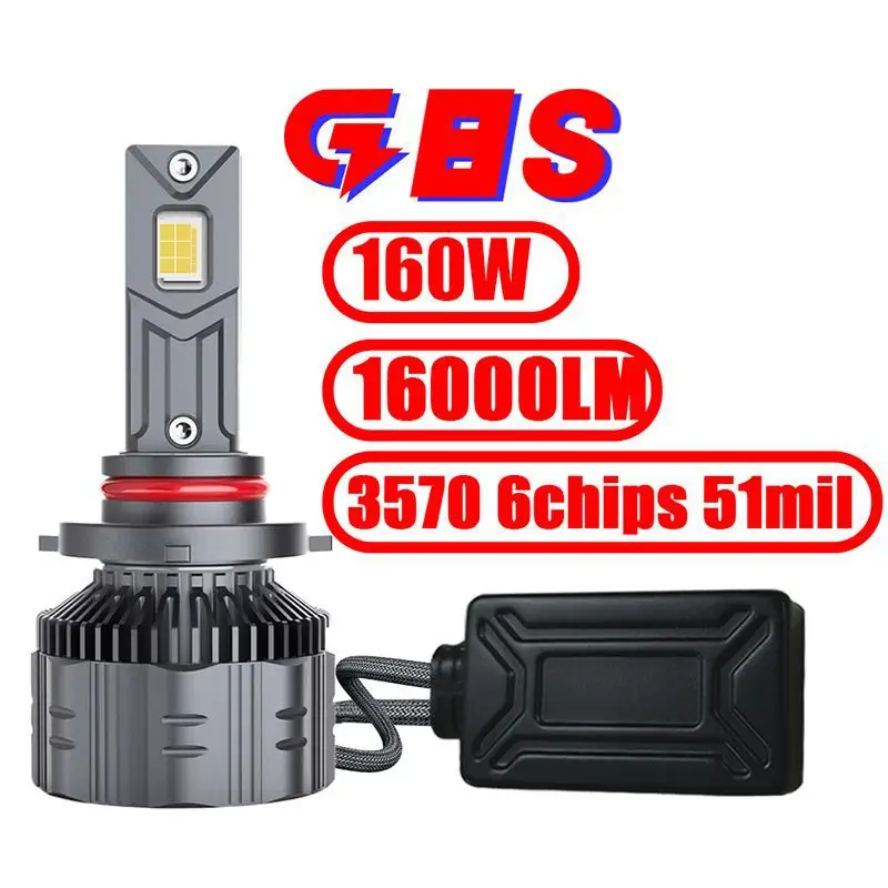

G8S car led headlight 160W high power far and near integrated headlight H1 H4 H7 modified car headlight customization