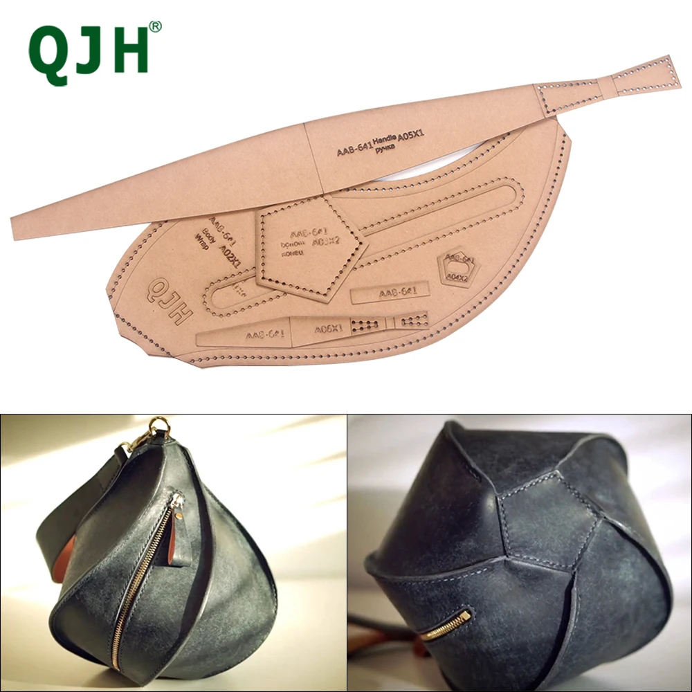 Kraft Paper Template DIY Handmade Leather Craft Tool Drawing Version Lantern Bag Pattern Acrylic Template Sewing Handmade Bag