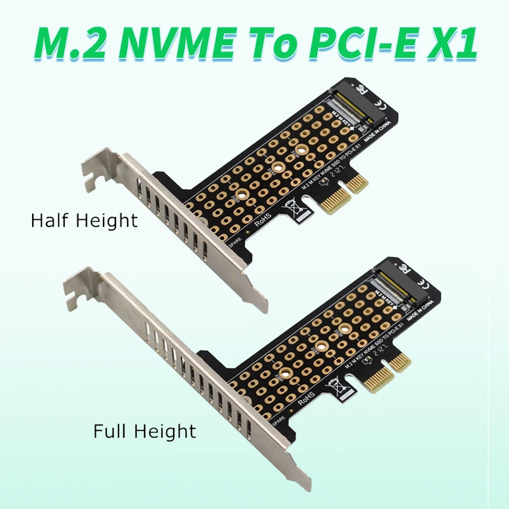 

PH41 NVME M.2 To PCI-E 3.0 4.0 Adapter Card M-Key PCIE X1/X4/X8/X16 Riser Expansion Card for 2230/2242/2260/2280 M.2 SSD PH41-X1