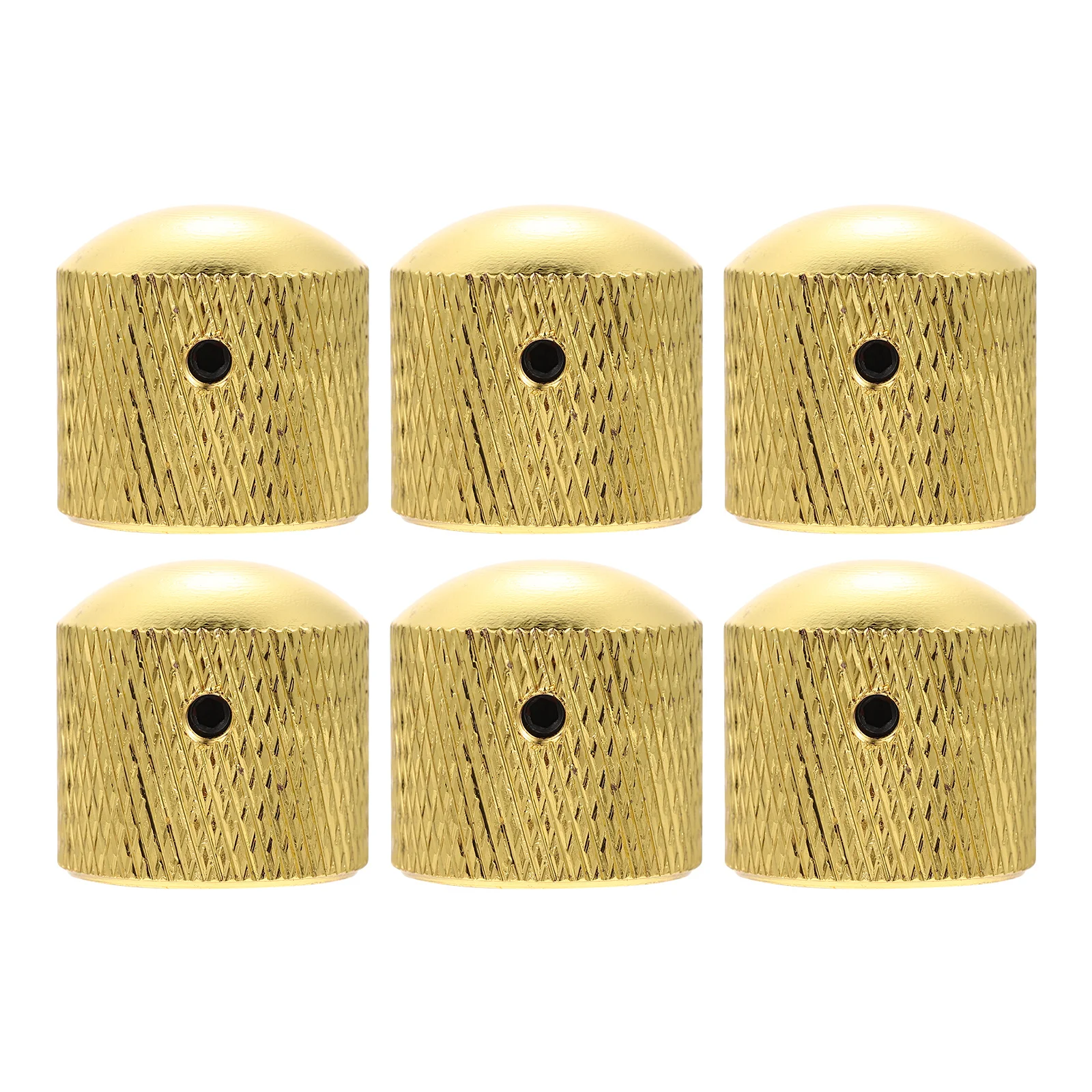 

6 Pcs Potentiometer Cap Guitar Accessory Caps Replacement Dome Bass Volume Alloy Knob Knobs Sound Golden