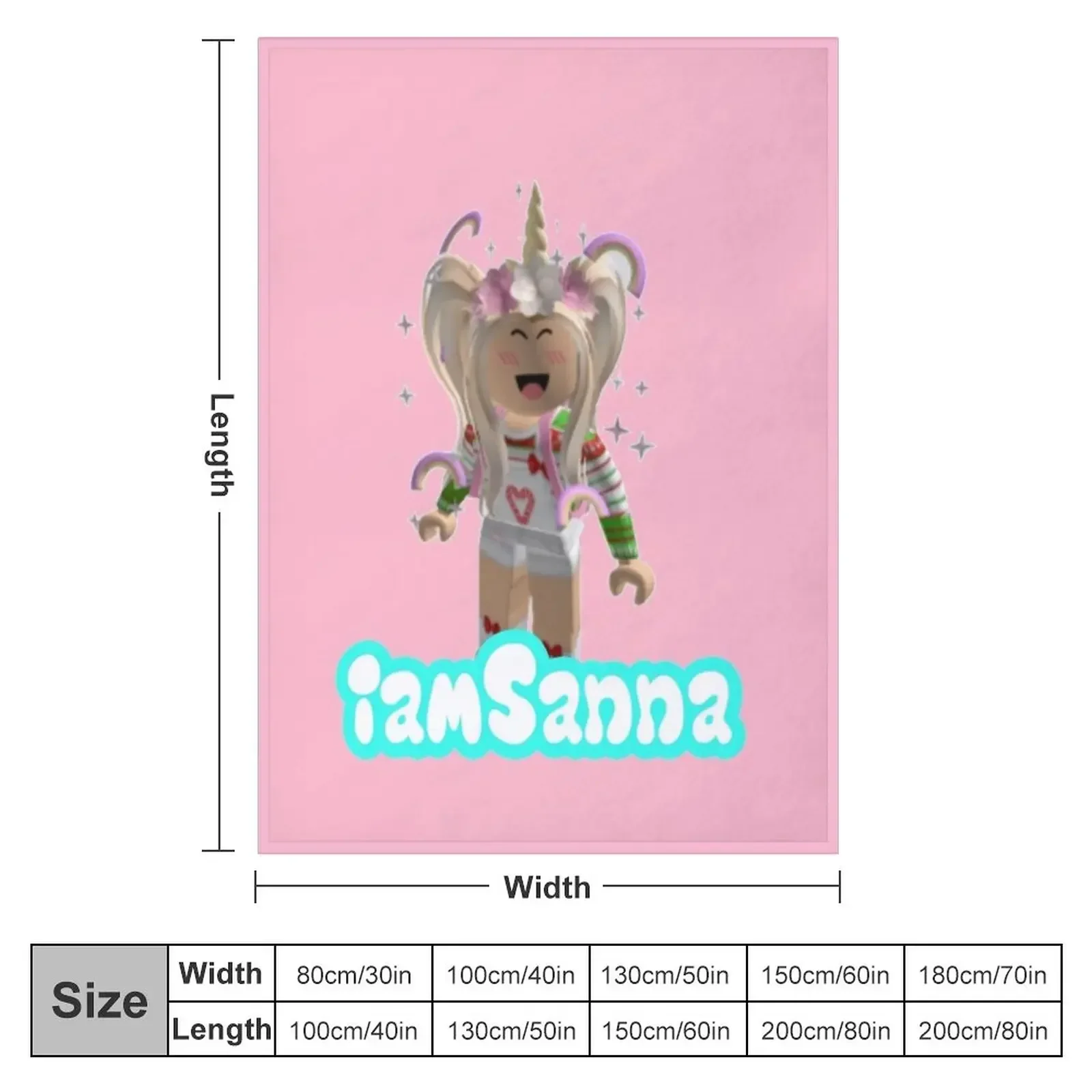 iamSanna Loves Unicorns Throw Blanket Sleeping Bag Decorative Beds Blankets