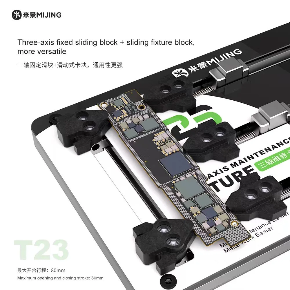 MIJING Three-Axis Fixed Mobile Phone Motherboard Repair Fixture Pulley Block Has Strong Versatility 0.01m Density Bite