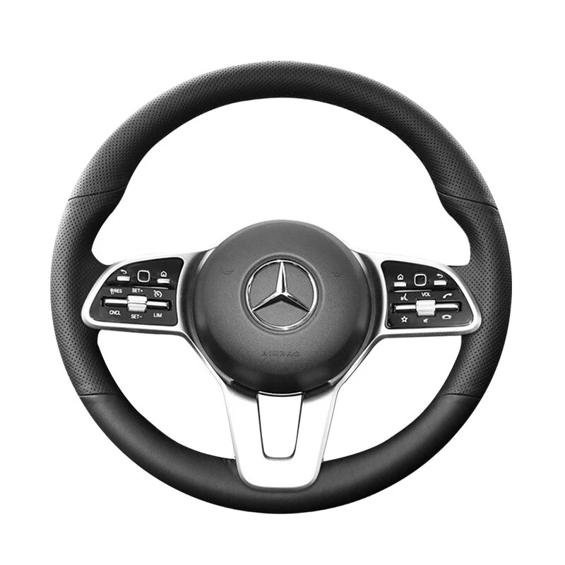 DIY Hand Stitch Car Steering Wheel Cover for Mercedes Benz A Class 19-20 GLC GLB 2020 CLS 2018-2020 Microfiber Leather