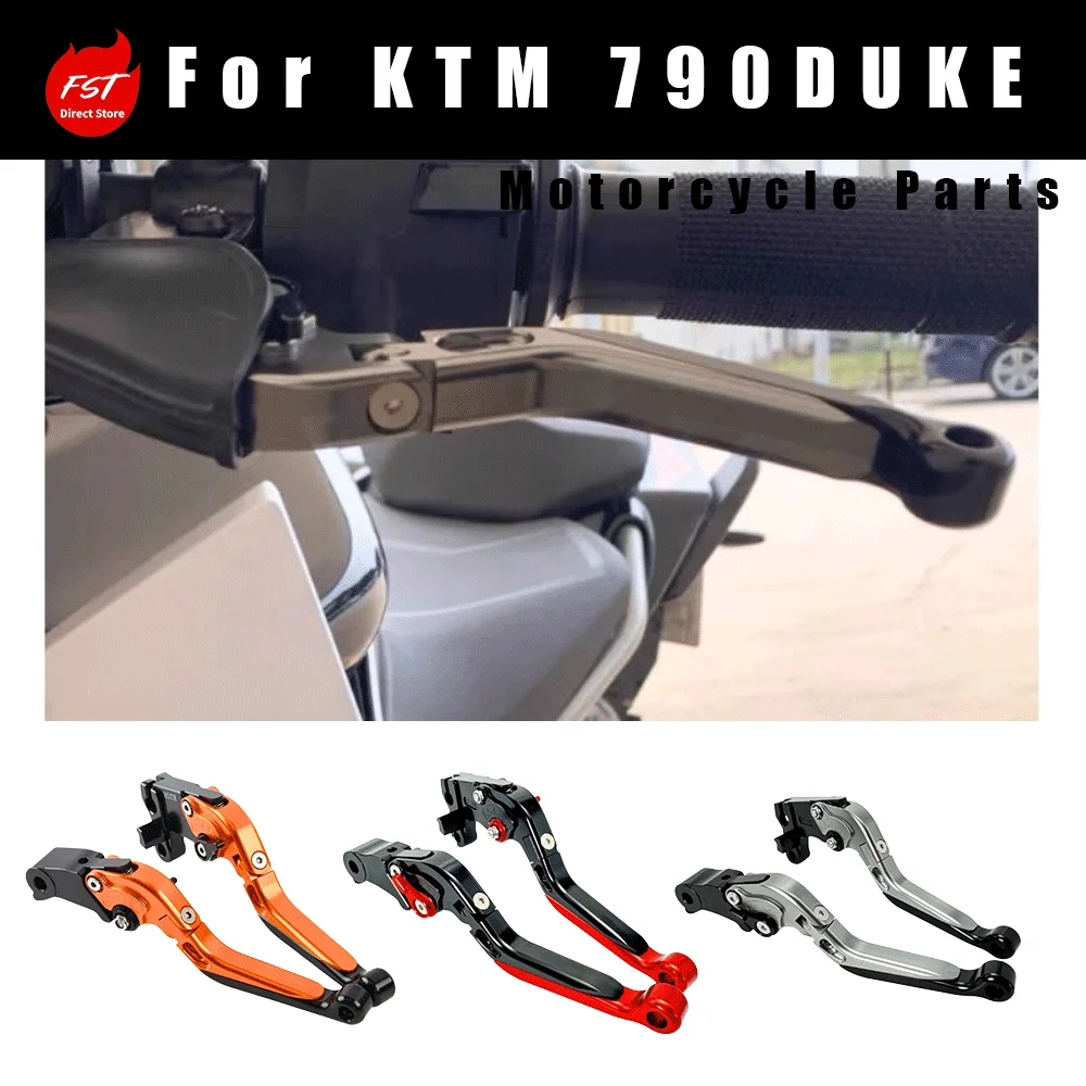 Foldable Brake & Clutch Levers, Labor-Saving Anti-Crash Brake Handles for KTM 790 DUKE