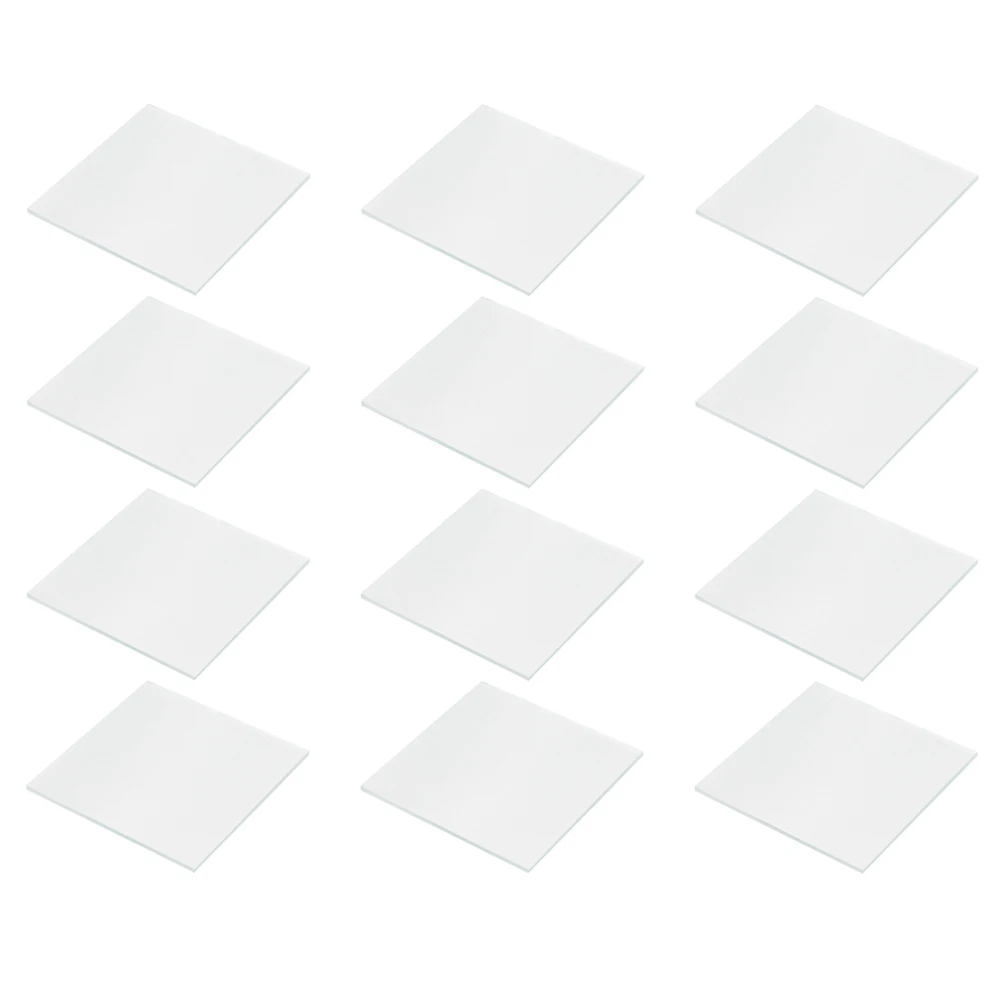 

12Pcs Frosted Gas Cylinder Glass Sheets Heat Resistant Sealing Plates for Laboratory Chemistry Experiment Scientific Supplies