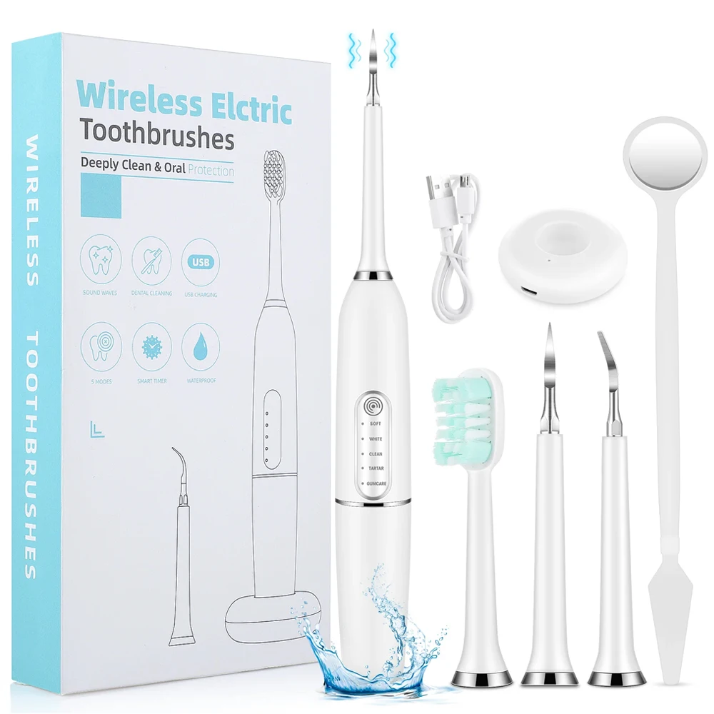 

Electric Toothbrush Sonic Dental Teeth Whitening Kit Calculus Tartar Remover Tools Tooth WhitenerCleaner Stain Oral Care