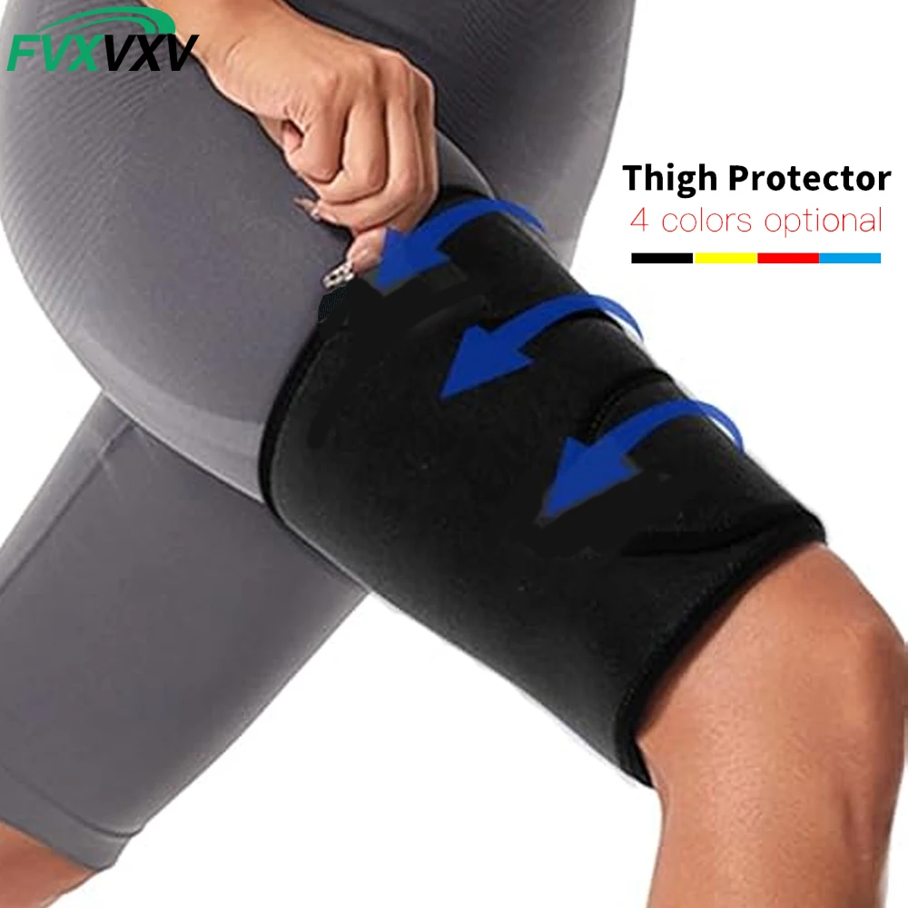 1 PCS Adjustable Compression Thigh Support Sleeve for Men & Women, Sports Leg Brace Relieves Sore Hamstring, Groin and Quad Pain