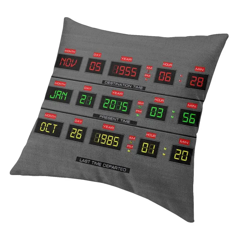 Back To The Future Cushion Covers Sofa Decoration 1980s Great Scott The Time Machine Square Throw Pillow Case 40x40