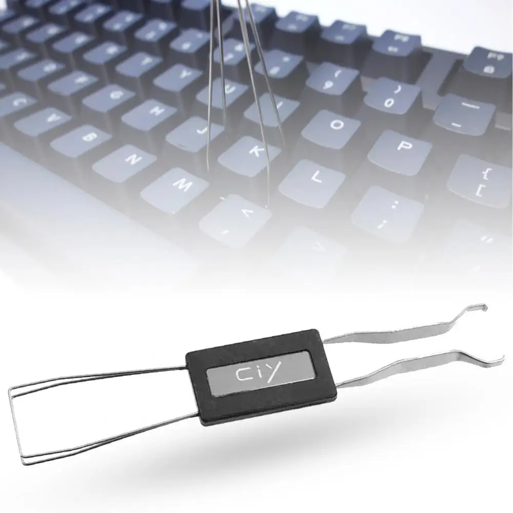 Полезный инструмент для снятия колпачков клавиатуры 2-в-1 эффективный Универсальный Съемник колпачков клавиатуры