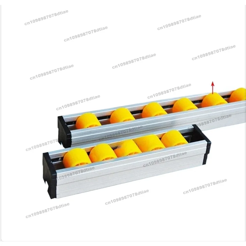 Shelf Aluminum Alloy Fluent Strip 41 * 35 D28mm Plastic Wheel, Slippery Strip Conveying Slide Roller Fixed Pulley Strip
