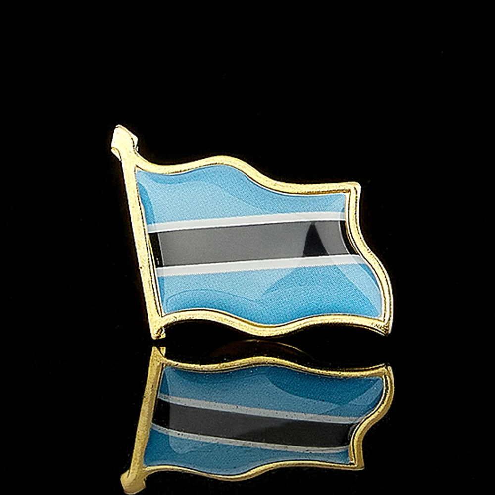 African Country Botswana Brooch Flag Lapel Pin Clothes Jackets Badge Brooch Jewelry Decor