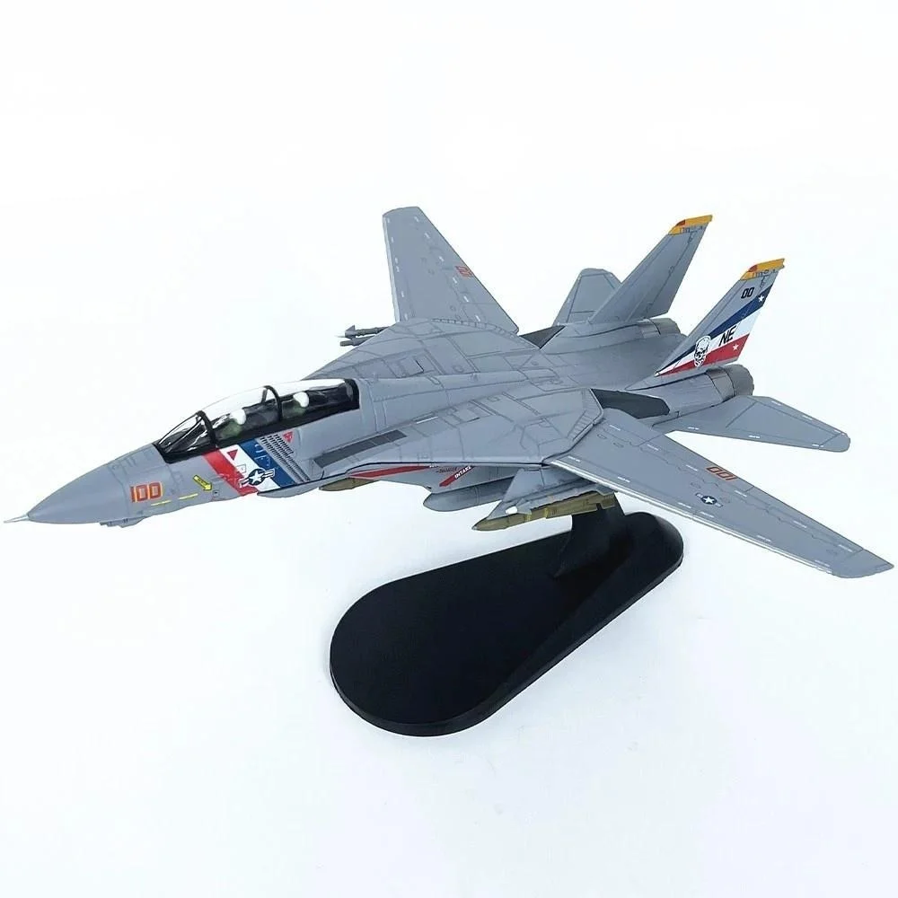 1/100 Scale US F-14D Tomcat Fighter Aircraft VF-2 Hunter Cruise Alloy Diecast Airplane Model For Military Aviation Ornaments