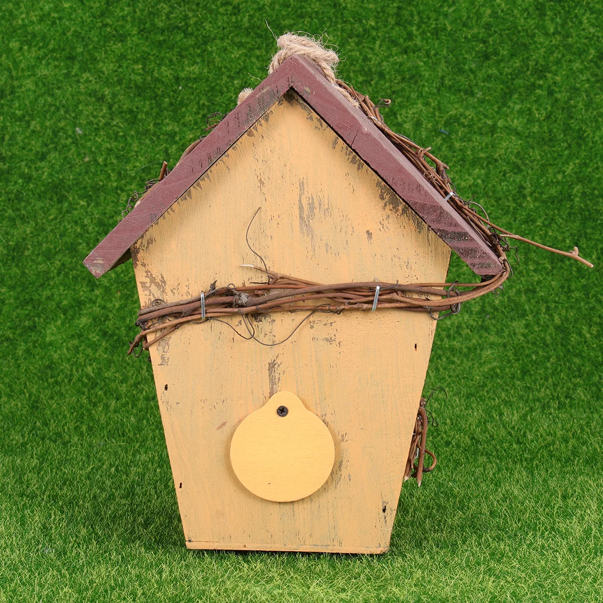 

Wooden Bird Decoration Rustic Hanging Cottage Ornament For Home Office Wedding Mini Luminous Craft Gift, Rural