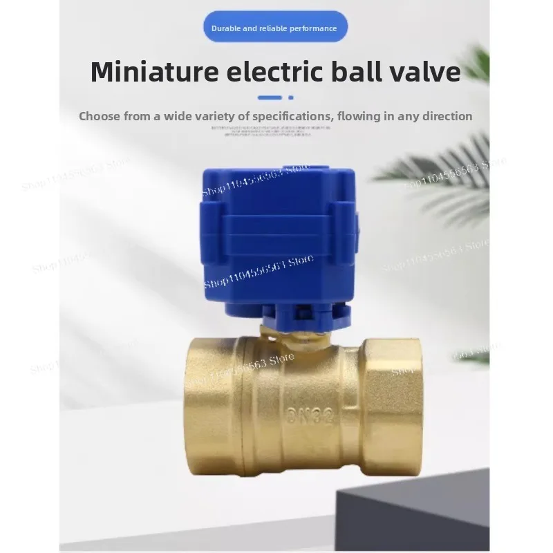 Brass Two-Way Electric Ball Valve, DN15/20/25, CR01-CR05 Series, DC5V/12V/24V & AC220V, for Water Systems