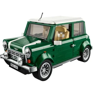 Blocos de Construção Mini Retro Vintage Car, Em Choque, Clássico Técnico, Tijolos Modelo Cooper, Compatível 10242, Presente Toy Infantil, MK VII 11 principais vendas mini cooper criança - №2