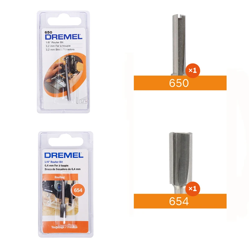 Imagem -04 - Dremel-straight Routing Bit Fresa Metal Wood Hole Cutter Ferramentas para Carpintaria Escultura Grooving Acessórios 650 654