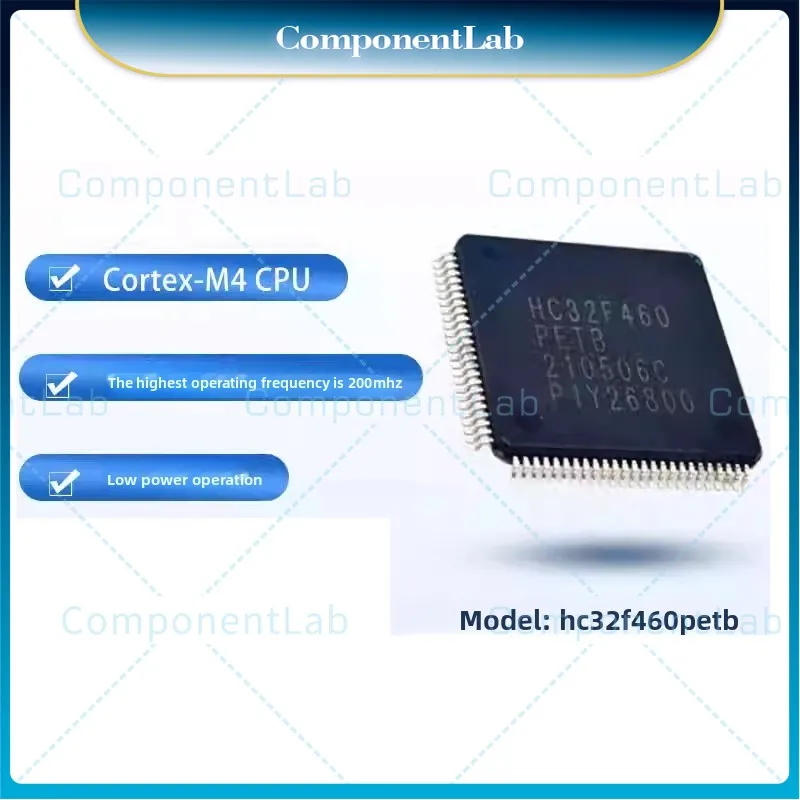 5-15pcs New original HC32F460PETB-LQFP100 Cortex M4 core high-performance microcontroller
